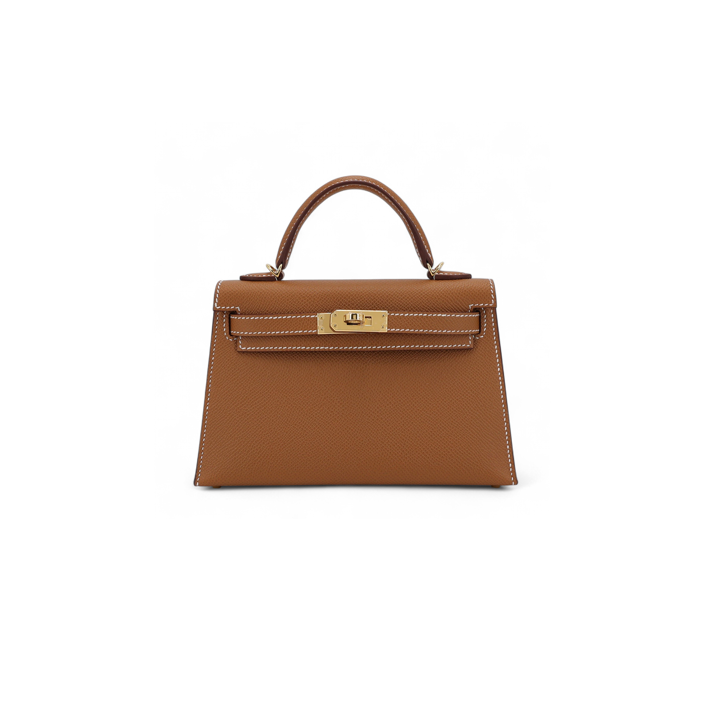 h**mes mini kelly second generation G01den brown gold epsom (19*12*5.5cm)